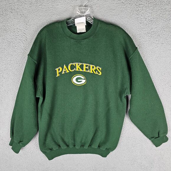 Vintage Green Bay Packers Sweatshirt Mens Large Pullover Crewneck Logo Athletic